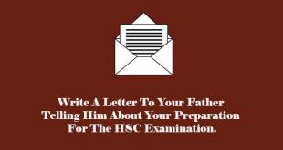 Write A Letter To Your Father Telling Him About Your Preparation For The HSC Examination.