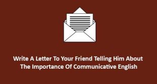 write a letter to your friend telling him about the importance of communicative english