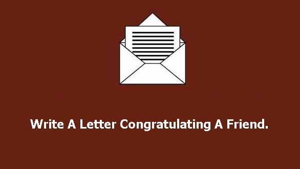 write a letter congratulating a friend