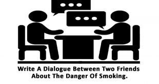write a dialogue between two friends about the danger of smoking